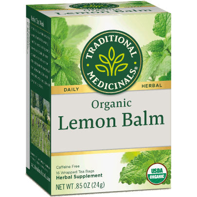 Organic Lemon Balm Tea, 16 Tea Bags, Traditional Medicinals Teas