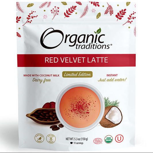 Organic Limited Edition Red Velvet Latte, 5.3 oz (150 g), Organic Traditions