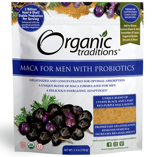 Organic Maca for Men with Probiotics, 5.3 oz (150 g), Organic Traditions