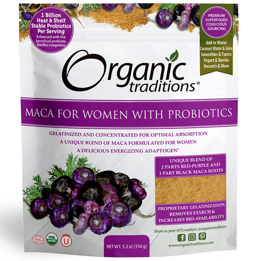 Organic Maca for Women with Probiotics, 5.3 oz (150 g), Organic Traditions