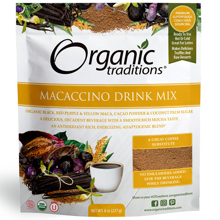 Organic Macaccino Drink Mix, 8 oz (227 g), Organic Traditions