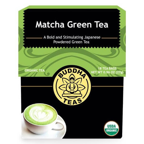 Organic Matcha Green Tea, 18 Tea Bags, Buddha Teas