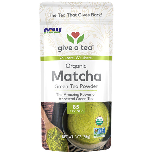Organic Matcha Green Tea Powder, 3 oz, NOW Foods