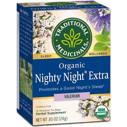 Organic Nighty Night Extra Tea, 16 Tea Bags, Traditional Medicinals Teas