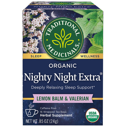 Organic Nighty Night Extra Tea, 16 Tea Bags, Traditional Medicinals Teas