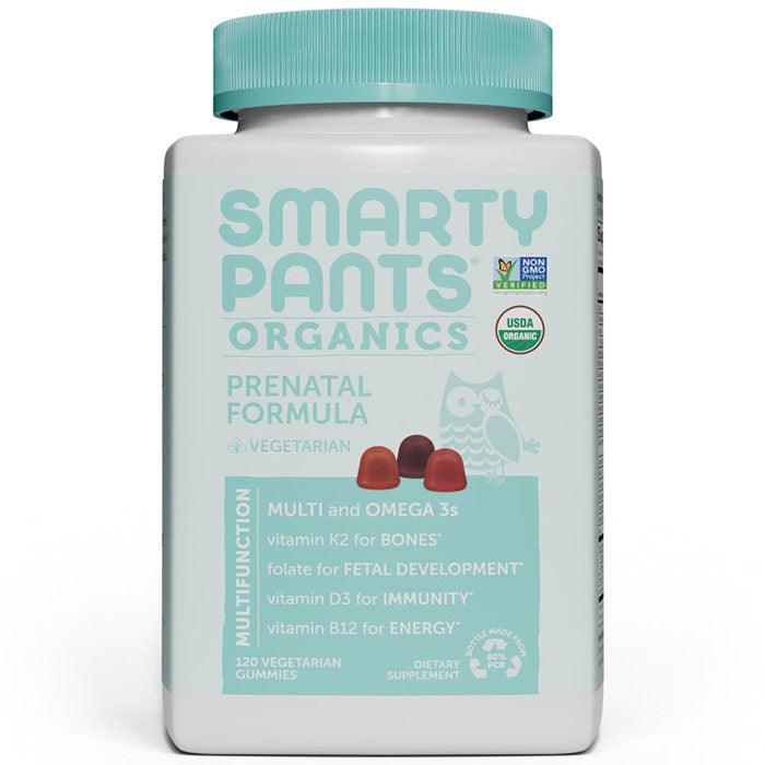 Organic Prenatal Formula, 120 Vegetarian Gummies, SmartyPants Vitamins ...