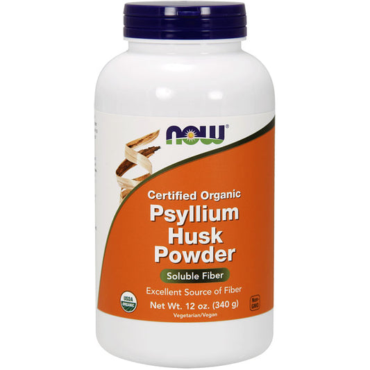 Organic Psyllium Husk Powder, 12 oz, NOW Foods