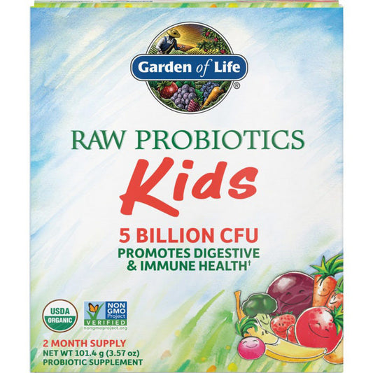 Organic Raw Probiotics Kids Cooler Powder, 101.4 g (3.57 oz), Garden of Life