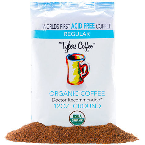 Organic Regular Ground Acid Free Coffee, 12 oz, Tylers Coffee