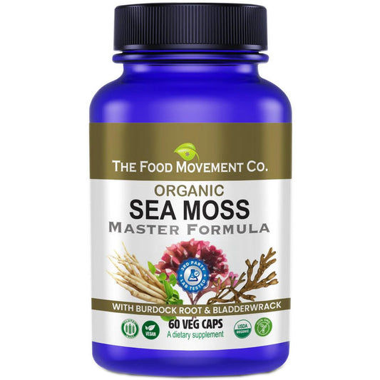 Organic Sea Moss Master Formula, 60 Vegan Capsules, The Food Movement