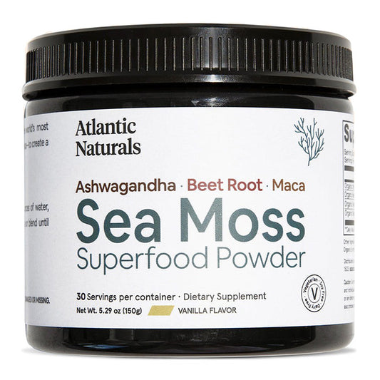 Organic Sea Moss Superfood Powder, 5.29 oz (150 g), Atlantic Naturals