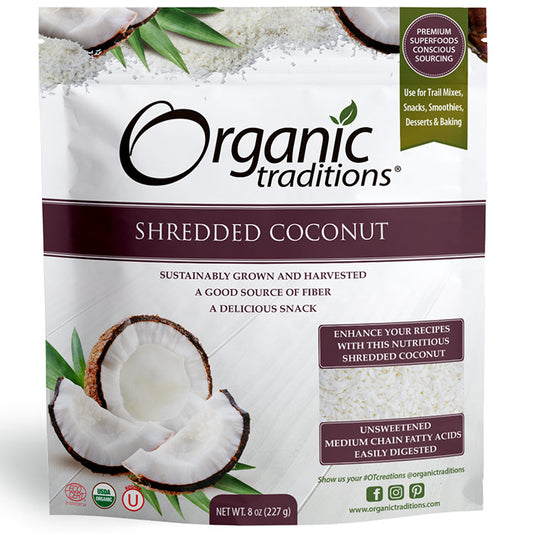 Organic Shredded Coconut, 8 oz (227 g), Organic Traditions