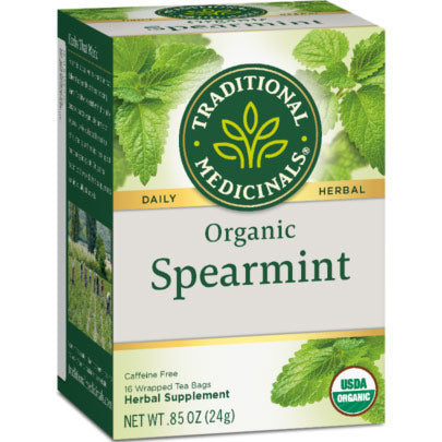 Organic Spearmint Tea, 16 Tea Bags, Traditional Medicinals Teas