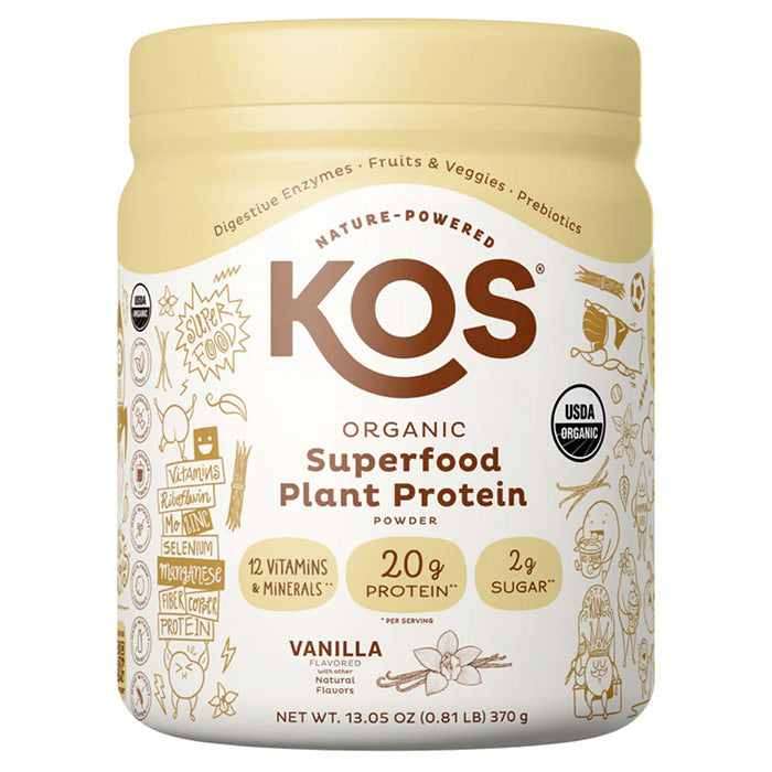 Organic Superfood Plant Protein Powder - Vanilla, 13.05 oz (10 Servings), KOS