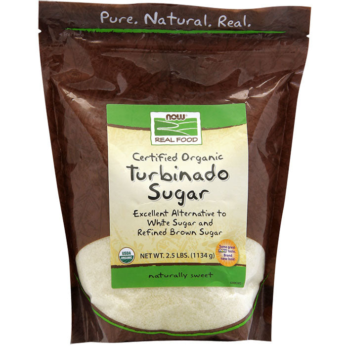 Organic Turbinado Sugar, 2.5 lb, NOW Foods