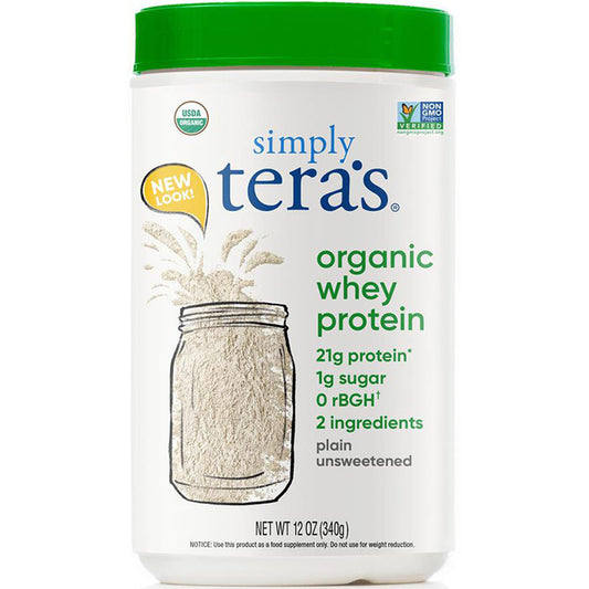 Organic Whey Protein - Plain Unsweetened, 12 oz, Simply Tera's