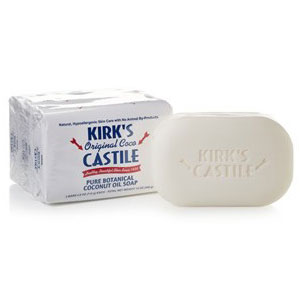 Original Coco Castile Bar Soap, Coconut Oil Soap, 3 x 4 oz Bars, Kirk's Natural