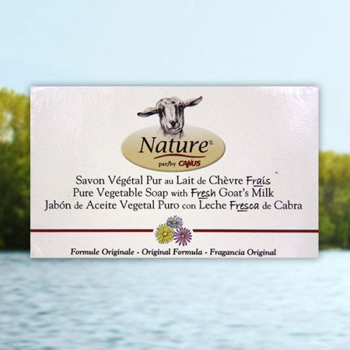 Pure Vegetal Base Soap Bar with Goat Milk, Original Recipe, 5 oz, Nature by Canus