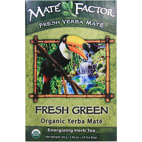 Fresh Green Organic Yerba Mate Herb Tea, 20 Tea Bags, Mate Factor