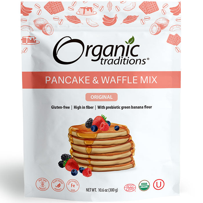 Pancake & Waffle Mix, Original, 10.6 oz (300 g), Organic Traditions