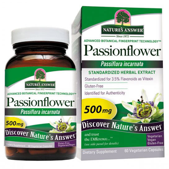 Passionflower Extract Standardized, 60 Vegetarian Capsules, Nature's Answer