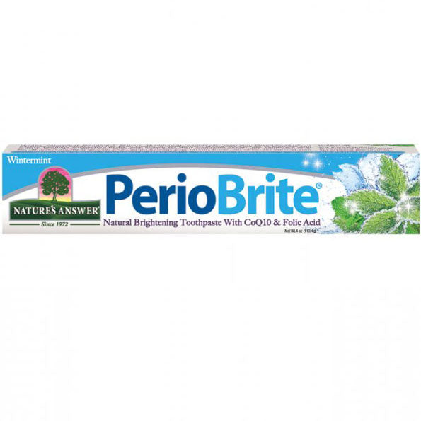 PerioBrite Natural Toothpaste - Wintermint, Fluoride Free, 4 oz, Nature's Answer