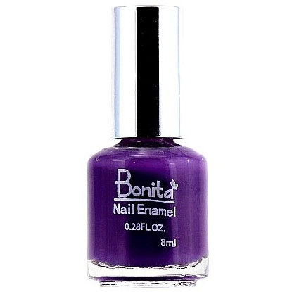 Bonita Petite Nail Enamel - Purple Pop, Mini Nail Polish, 0.28 oz (8 ml), Bonita Cosmetics