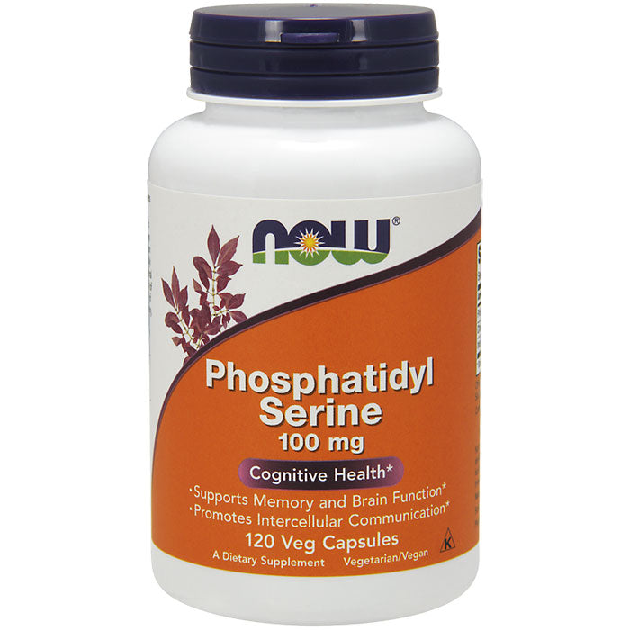 Phosphatidyl Serine 100mg with Choline & Inositol 120 Vcaps, NOW Foods