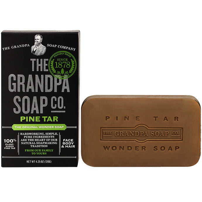 Pine Tar Soap Bath Size, 4.25 oz, Grandpa's Brands