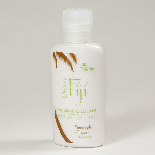 Pineapple Coconut Nourishing Lotion for Face & Body, Coconut Oil Moisturizer, 3 oz, Organic Fiji