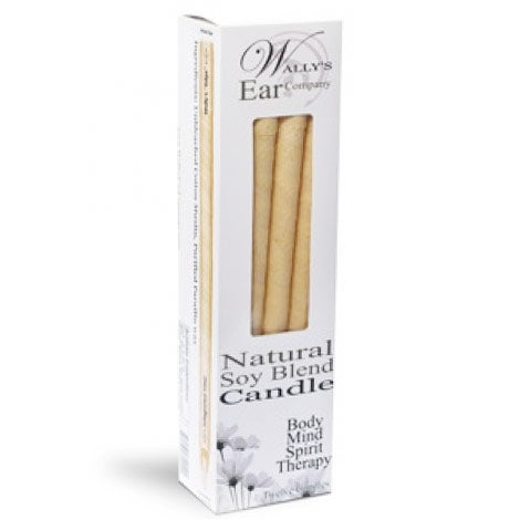 Plain Soy Blend Hollow Ear Candles, 12 pk, Wally's Natural Products