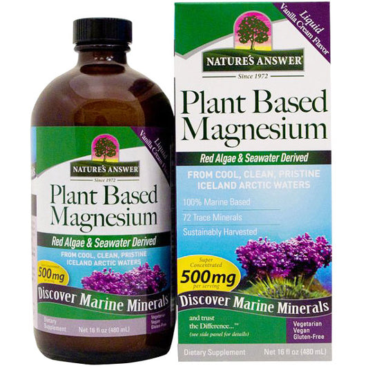 Plant Based Magnesium Liquid, Aquamin Marine Minerals, 16 oz, Nature's Answer