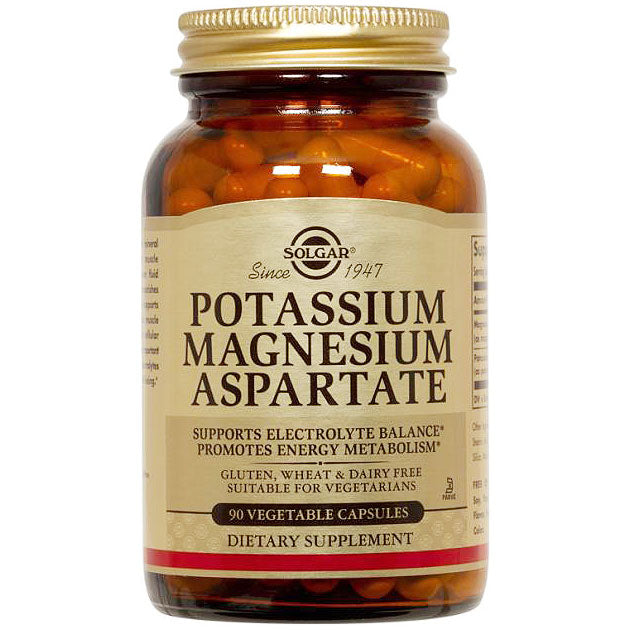 Potassium Magnesium Aspartate, 90 Vegetable Capsules, Solgar