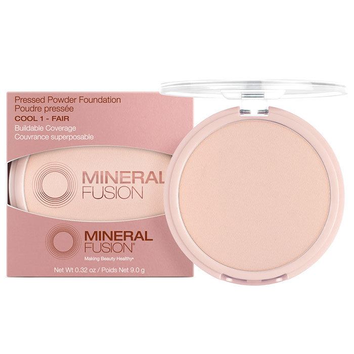 Pressed Powder Foundation - Cool 1 - Fair, 0.32 oz, Mineral Fusion Cosmetics