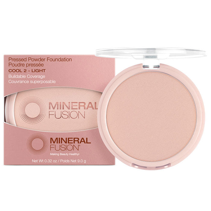 Pressed Powder Foundation - Cool 2 - Light, 0.32 oz, Mineral Fusion Cosmetics