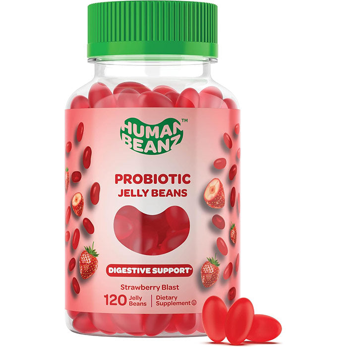 Probiotic Jelly Bean Gummies for Adults, 120 Jelly Beans, Human Beanz