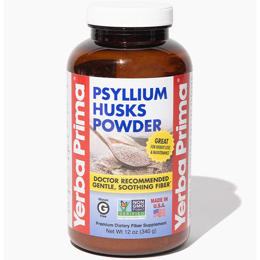 Psyllium Husks Powder, 12 oz (340 g), Yerba Prima