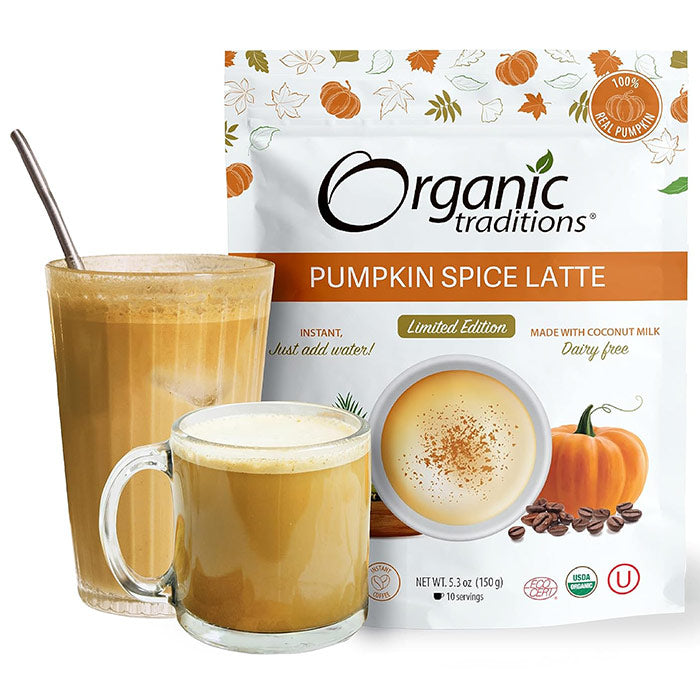 Pumpkin Spice Latte, Instant Coffee, 5.3 oz (150 g), Organic Traditions