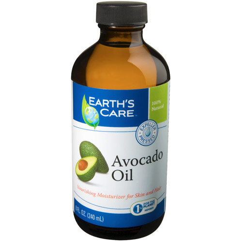 100% Natural & Pure Avocado Oil, 8 oz, Earth's Care