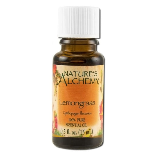 Pure Essential Oil Lemongrass, 0.5 oz, Nature's Alchemy