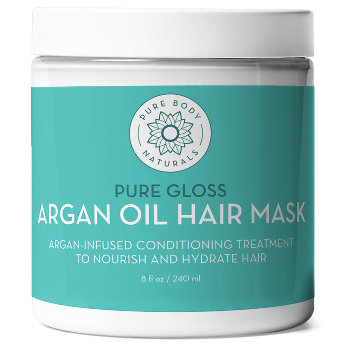 Pure Gloss Argan Oil Hair Mask, 8 oz, Pure Body Naturals
