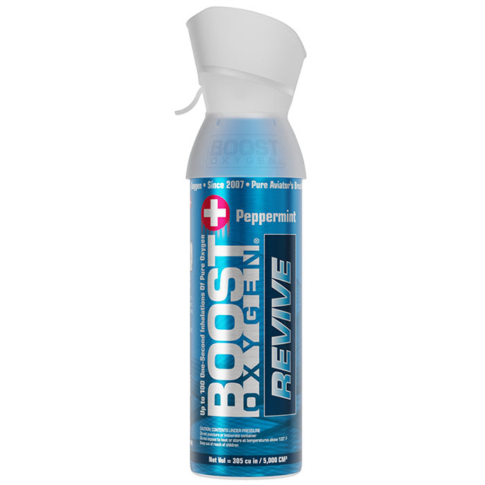 O2 Boost Powder 95% Pure Oxygen Supplement, Portable Canister, Revive (Peppermint ...