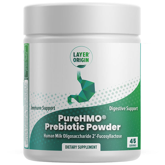 PureHMO Prebiotic Powder, Human Milk Oligosaccharide 2'-Fucosyllactose, 45 Servings, Layer Origin Nutrition
