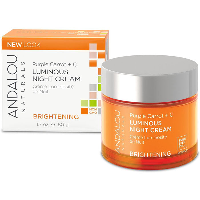 Purple Carrot + C Luminous Night Cream, 1.7 oz, Andalou Naturals