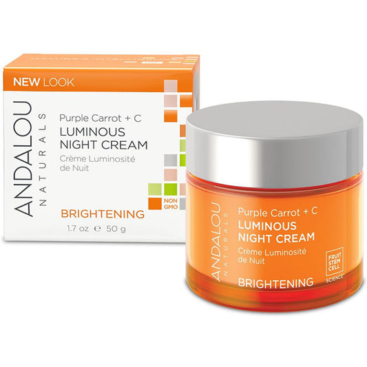 Purple Carrot + C Luminous Night Cream, 1.7 oz, Andalou Naturals