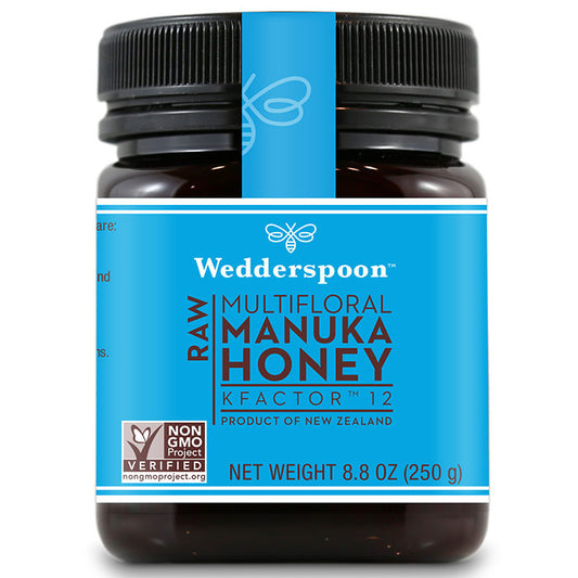 Raw Multifloral Manuka Honey KFactor 12, 250 g (8.8 oz), Wedderspoon