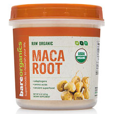 Raw Organic Maca Root Powder, 8 oz, BareOrganics Superfoods