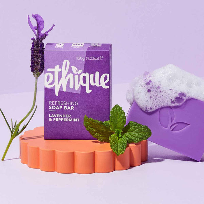 Refreshing Soap Bar - Lavender & Peppermint, 4.23 oz (120 g), Ethique