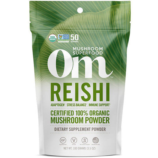 Reishi Mushroom Superfood Powder, 100 g, Om Organic Mushroom Nutrition