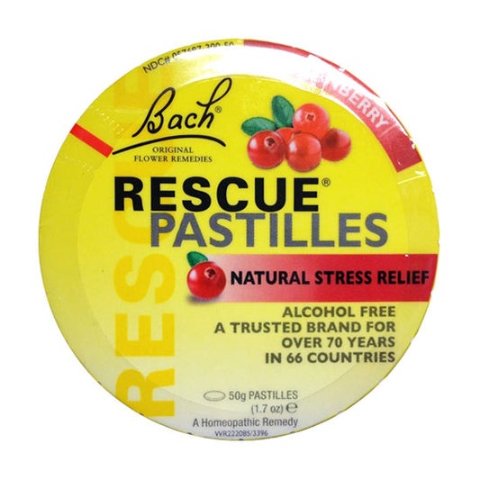 Rescue Pastilles - Cranberry Flavor, 50 g, Bach Flower Essences